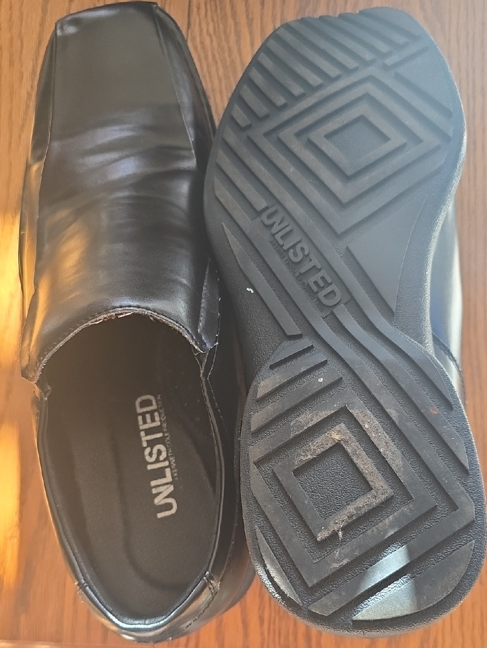 Kenneth Cole Unlisted Black Slip-On Men's Dress Loafers 12W